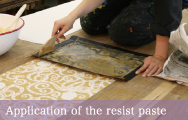 Application of the resist paste