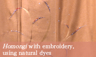 <em>Homongi</em> with embroidery, using natural dyes