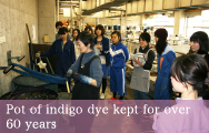 Pot of indigo dye kept for over 60 years
