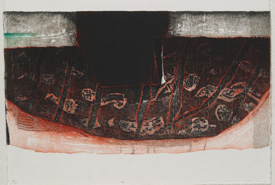 鈴木吐志哉 「カブシマ 島風景」 木版画