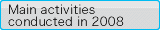 Main activities couducted in 2008